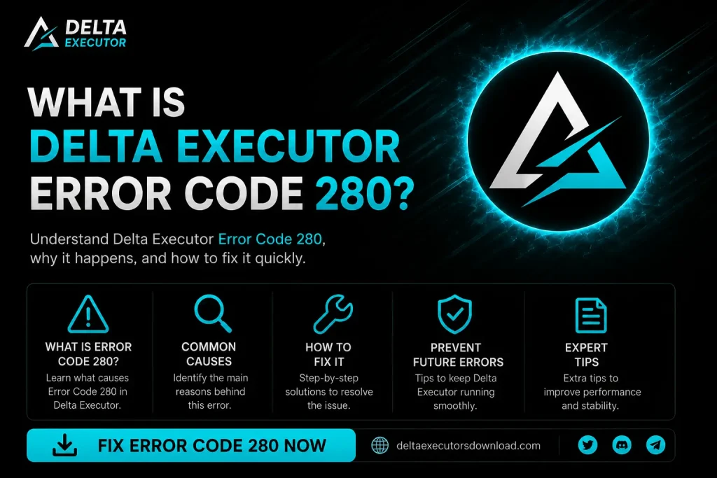 Delta Executor Error Code 280: Causes, Meaning & Safe Fixes 1 Delta Executor Error Code 280